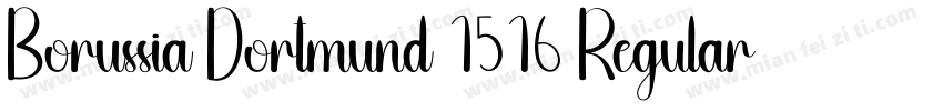 Borussia Dortmund 1516 Regular字体转换